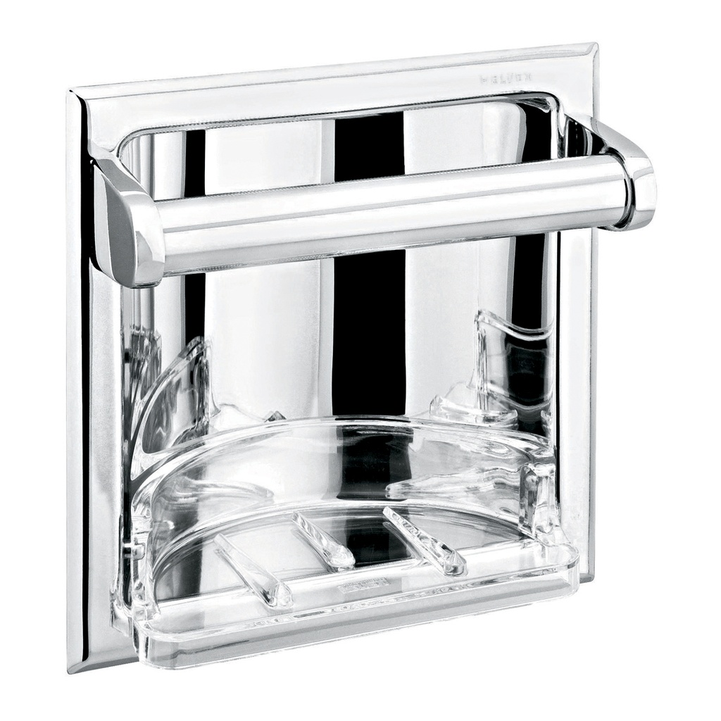 HELVEX 101 JABONERA CON AGARRADERA CLASICA CROMO