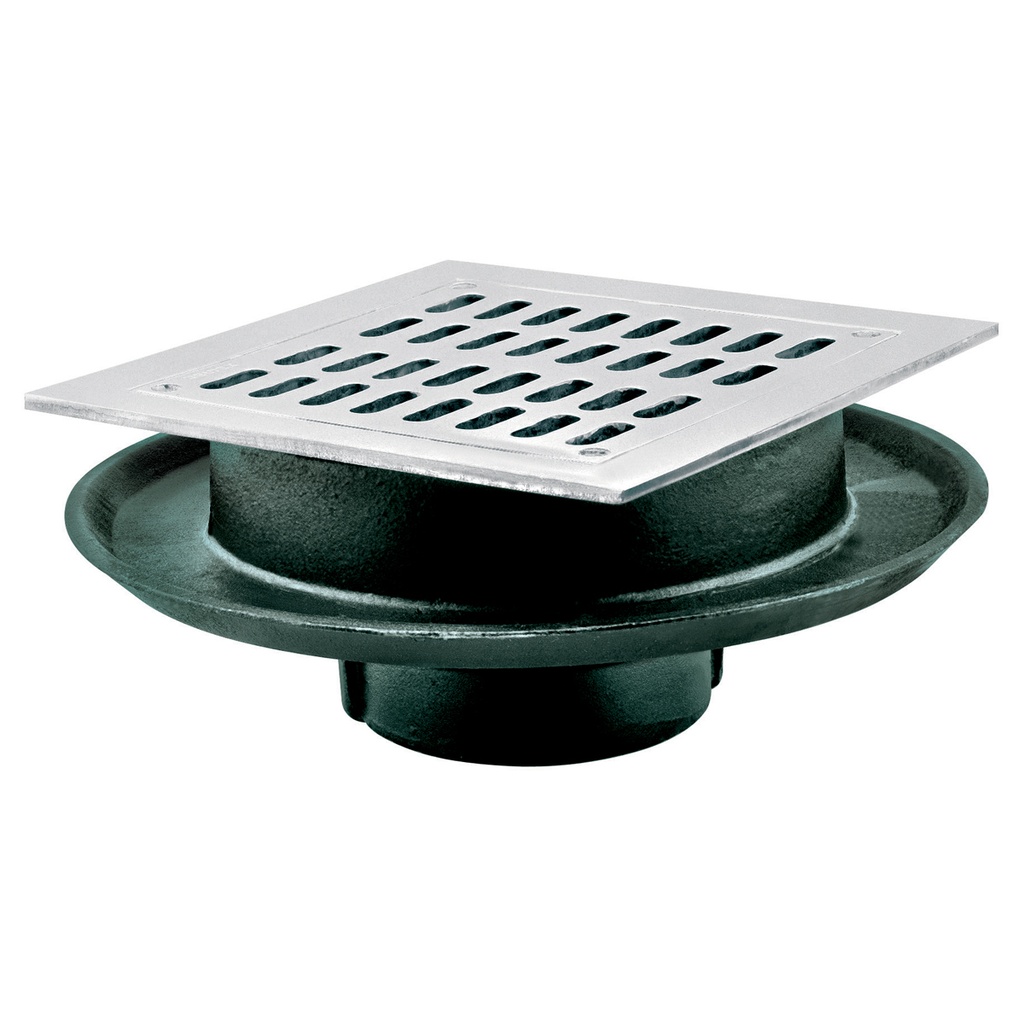 HELVEX 2584 COLADERA REJILLA CUADRADA CAMPANA 4" ROSCAR