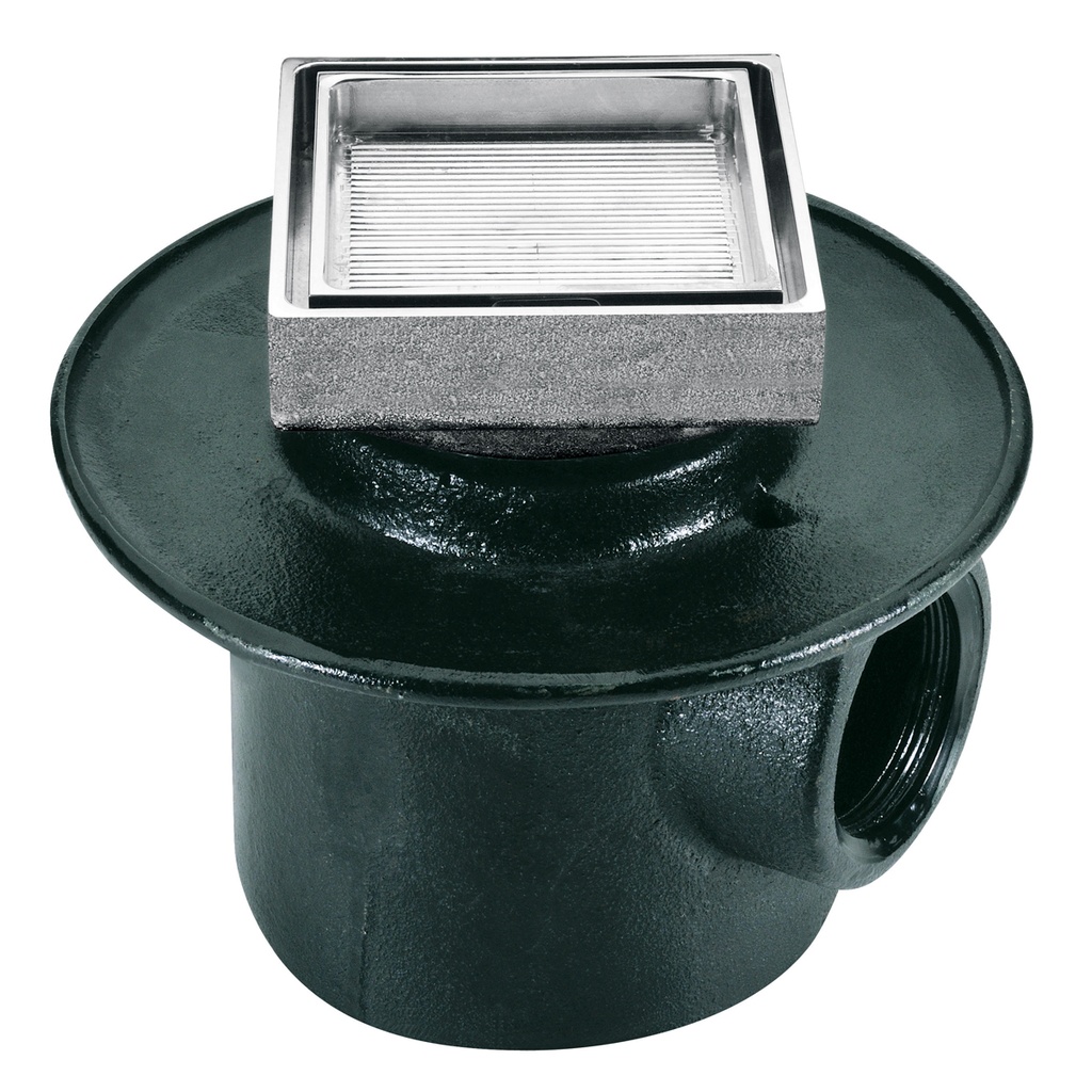 HELVEX 282 35 CHLI COLADERA PERIMETRAL CUADRADA 1 BOCA P INSERTO CROMO