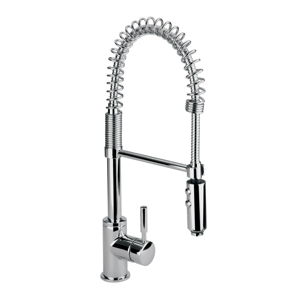 HELVEX E305 MEZCLADORA MONOMANDO PARA FREGADERO FLEXIBLE PROFESIONAL CROMO