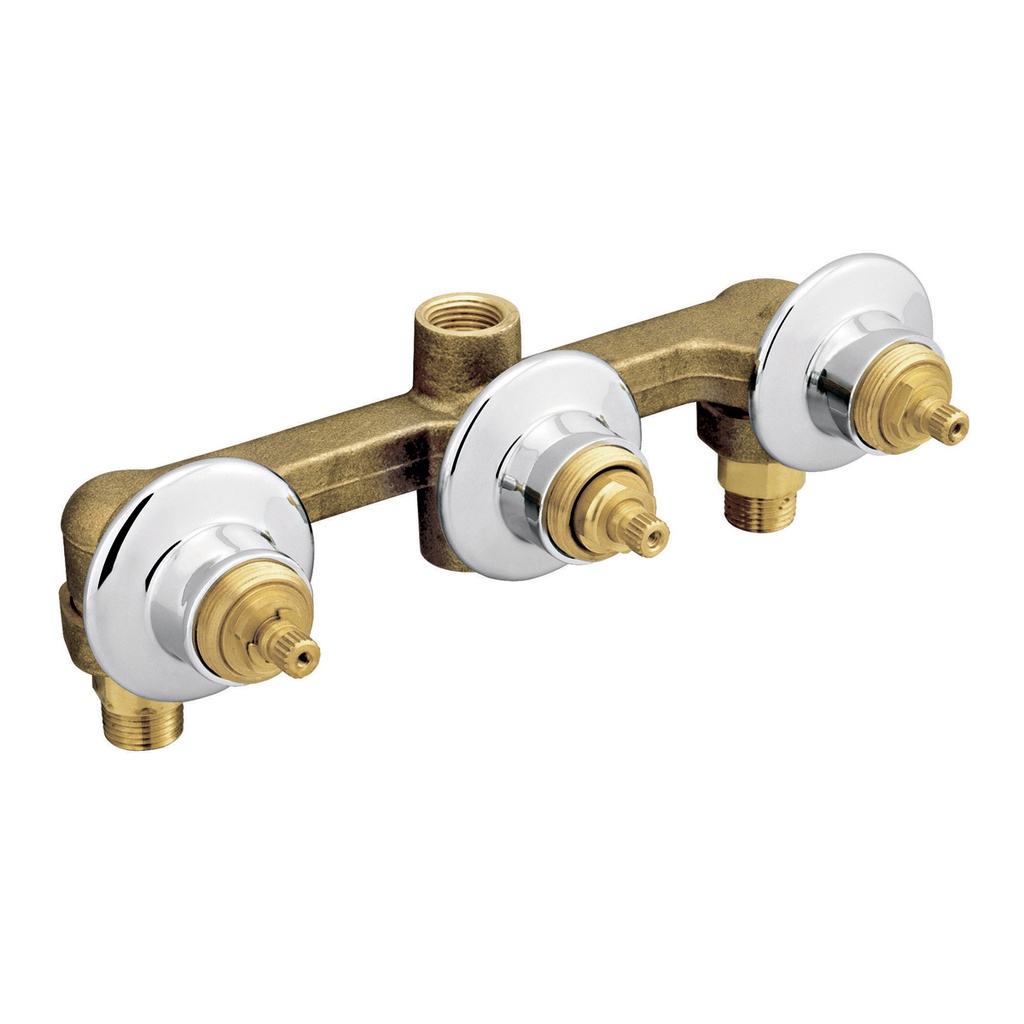 HELVEX E40II ENSAMBLE BASICO EMPOTRAR TRIPLE VALVEX II