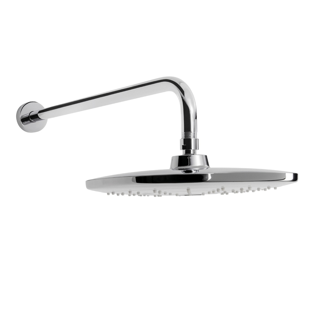 HELVEX H3303 C/B  REGADERA CUADRADA 10" 3CH 10L C/BRAZO Y CHAP CRB