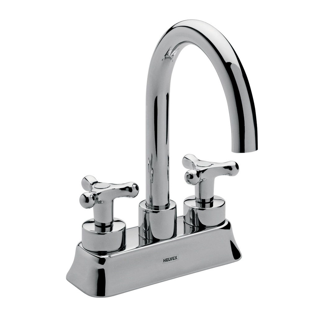 HELVEX HM21 MEZCLADORA ATICA CON DESAGUE DE REJILLA Y REBOSADERO CROMO