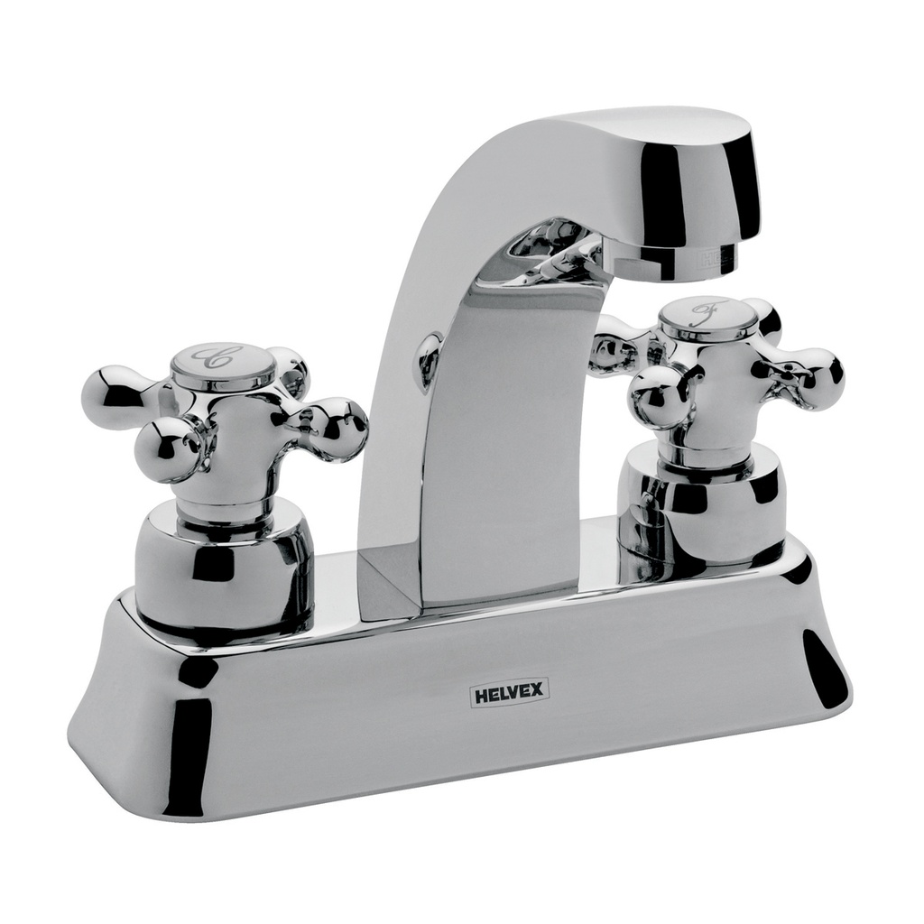 HELVEX HM22 MEZCLADORA ACAYA CON DESAGUE DE REJILLA Y REBOSADERO CROMO