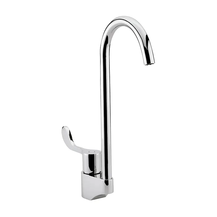 HELVEX VCG 2 LLAVE UNITARIA CUELLO DE GANZO PALANCA CROMO (MANIJA HOSPITAL)