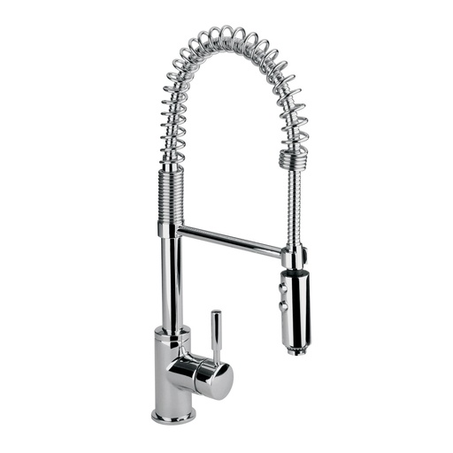 [HEL MO 0009] HELVEX E305 MEZCLADORA MONOMANDO PARA FREGADERO FLEXIBLE PROFESIONAL CROMO