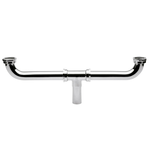 [HEL CE 0006] HELVEX TV 031 CONEXION DOBLE PARA CESPOL NIQUEL