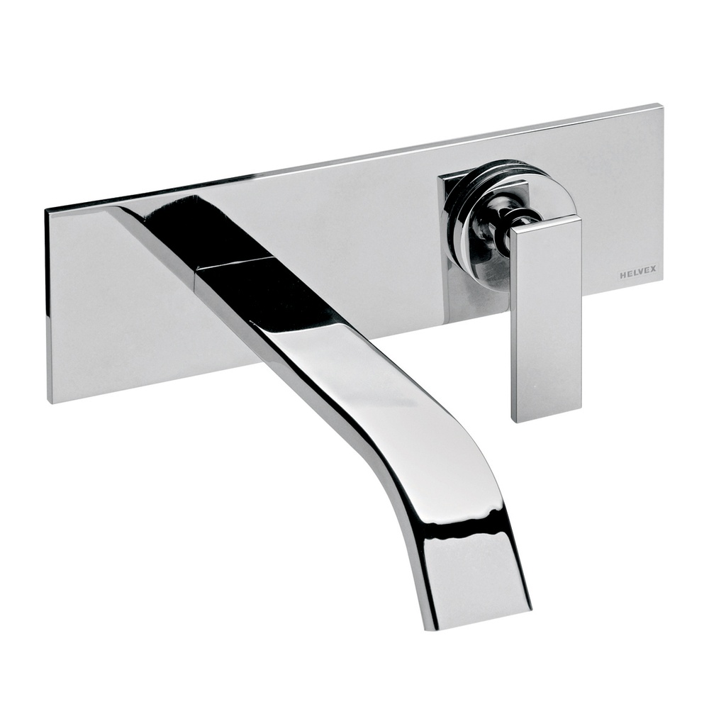 HELVEX EP3007 MONOMANDO P/LAVABO A PARED VERTIKA INC CONTRA DE PUSH SIN REBOSADERO CROMO