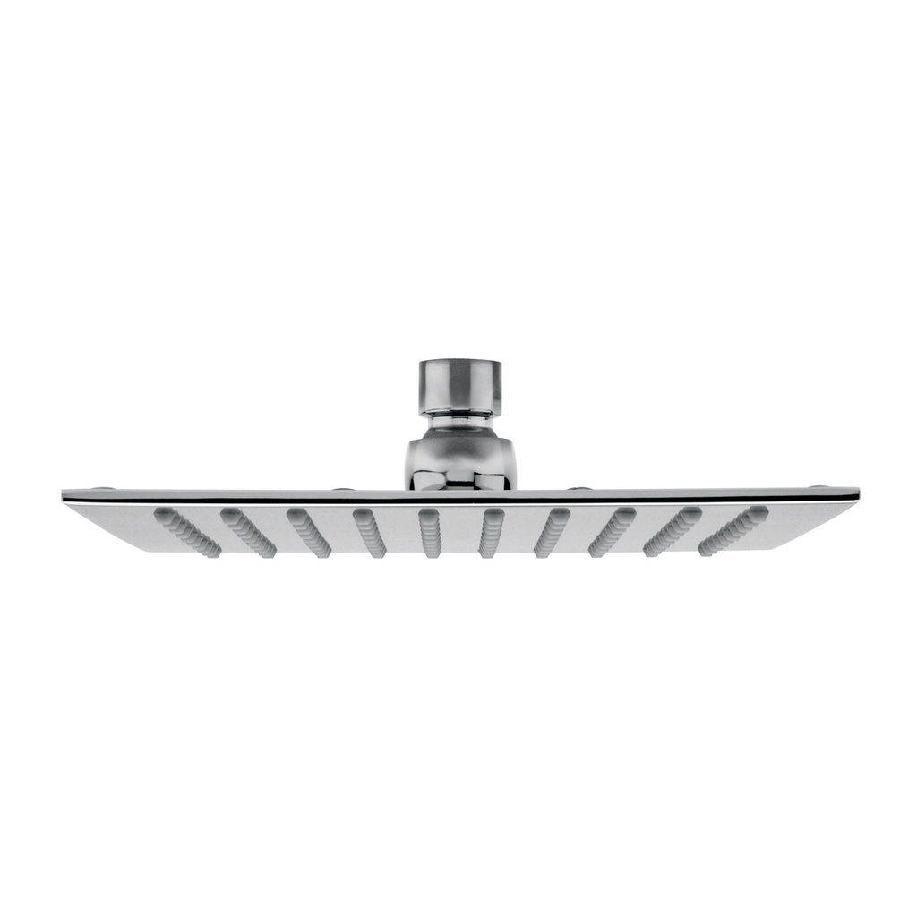 HELVEX H3009 REGADERA CUADRADA 8" CHORRO FIJO EXTRA PLANA CROMO