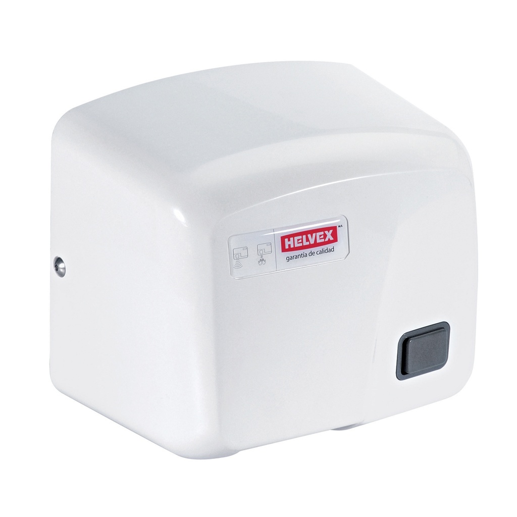 HELVEX MB 1011 SECADOR DE MANOS BLANCO CON BOTON ACCIONADOR