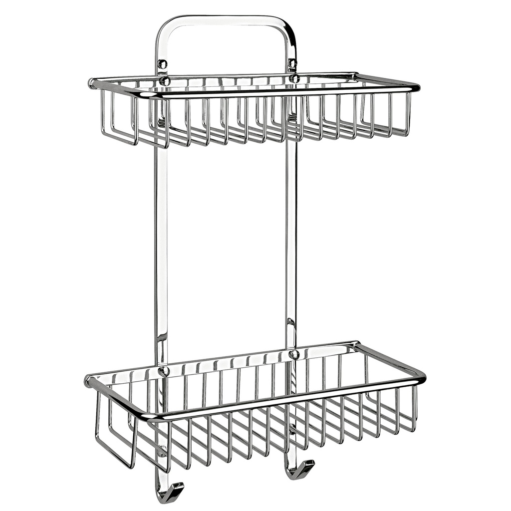 HELVEX REJ 04 REPISA DE REJILLA RECTANGULAR DOBLE CROMO