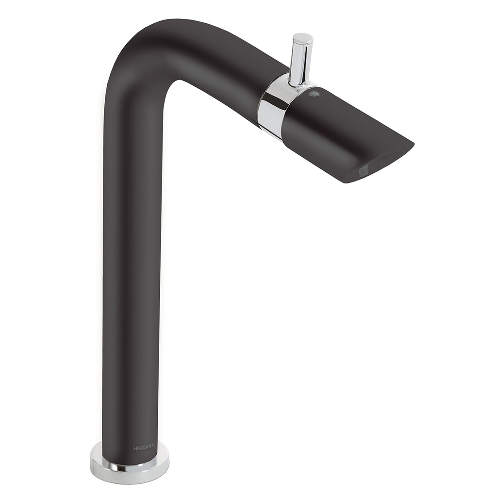 HELVEX E923-EB/CR MONOMANDO LAV ALTO CTRA PUSH BAMBOO EBANO CROMO DESCONT