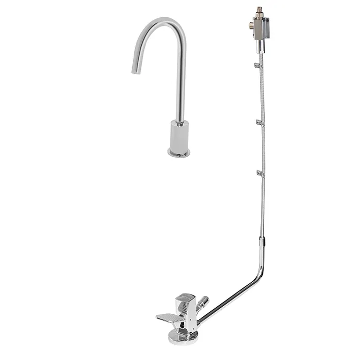 HELVEX VP2 LLAVE P/LAVABO CUELLO GANSO PEDAL EXPUESTO SIN CONTRA CROMO