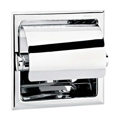 [HEL AC 0016] HELVEX 114 PORTAPAPEL C/CUBIERTA INST CLASICA CROMO