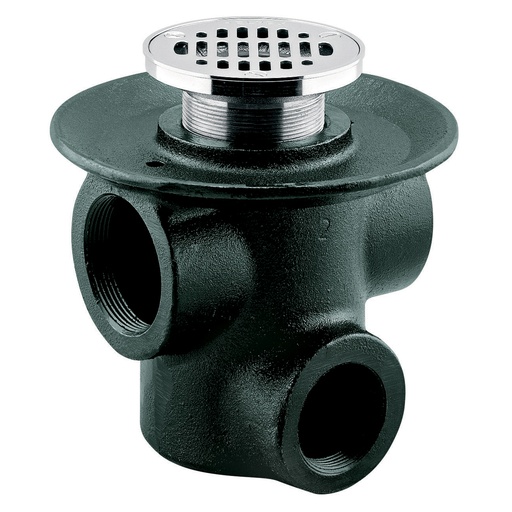 [HEL CO 0006] HELVEX 25 COLADERA PARA PISO 3 BOCAS REJILLA REDONDA