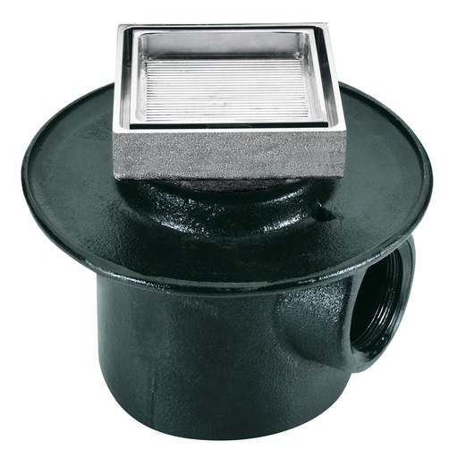 [HEL CO 0025] HELVEX 282 35 CHLI COLADERA PERIMETRAL CUADRADA 1 BOCA P INSERTO CROMO