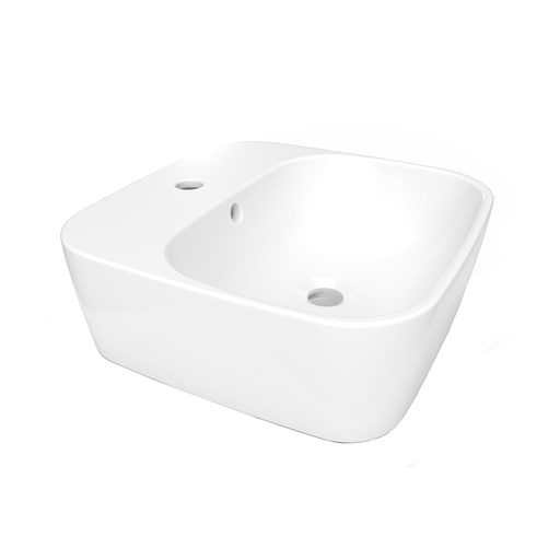 [HEL LV 0009] HELVEX LAVABO SANTORINI1 BLANCO 1PERF S/PONER C/REBOSADERO