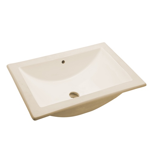 [HEL LV 0012] HELVEX LAVABO MARCUS MARFIL BAJO CUBIERTA  C/REBOSADERO ALTO BRILLO