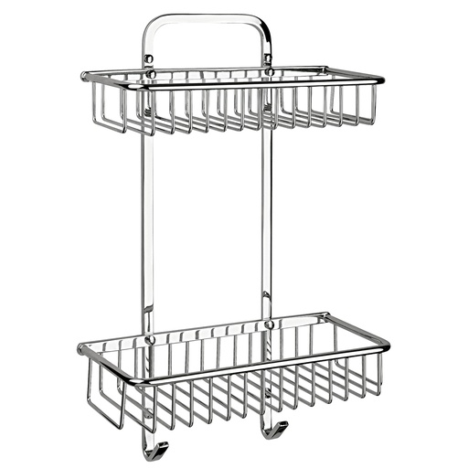 [HEL AC 0030] HELVEX REJ 04 REPISA DE REJILLA RECTANGULAR DOBLE CROMO