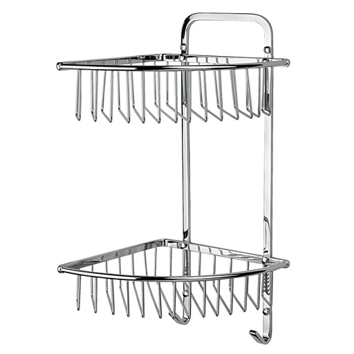 [HEL AC 0022] HELVEX REJ 05 REPISA DE REJILLA ESQUINERA DOBLE CROMO