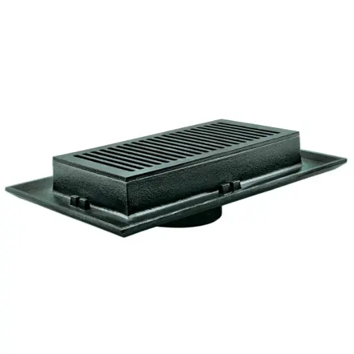 [HEL CO 0035] HELVEX 2714 COLADERA REJILLA RECT CAMPANA 4" ROSCAR